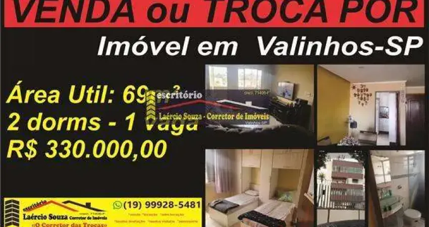 Apartamento Venda  SP, bairro Americanópolis, 69m²au, 1 vaga R$ 330mil Imóvel alugado R$ 1.700,00  Venda ou Permuta Por Imóvel em Valinhos ou Campinas