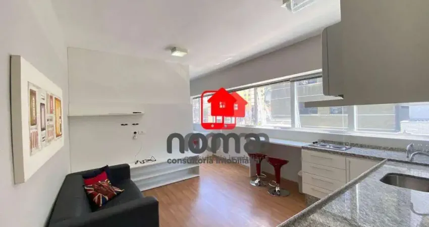 Apartamento com 1 dormitório para alugar, 33 m² por r$ 2.814,00/mês - centro cívico - curitiba/pr