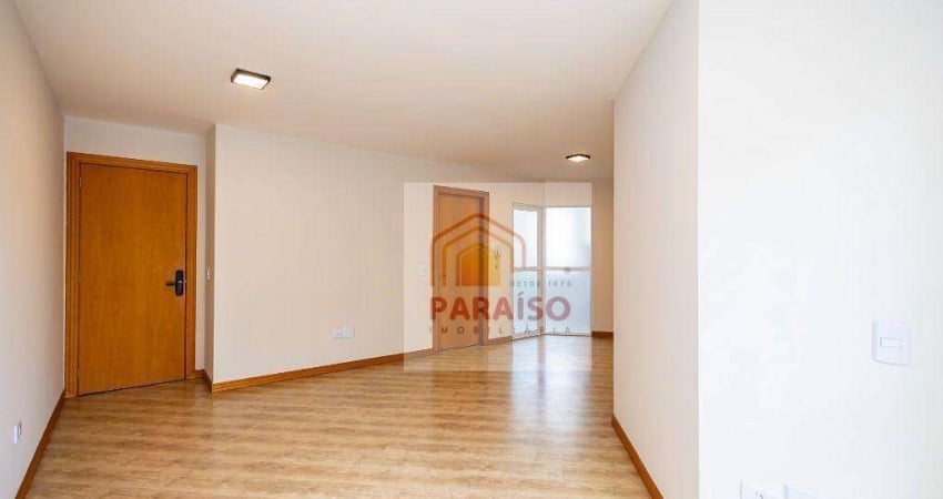 Apartamento com 3 dormitórios para alugar, 91 m² no agua verde - curitiba/pr