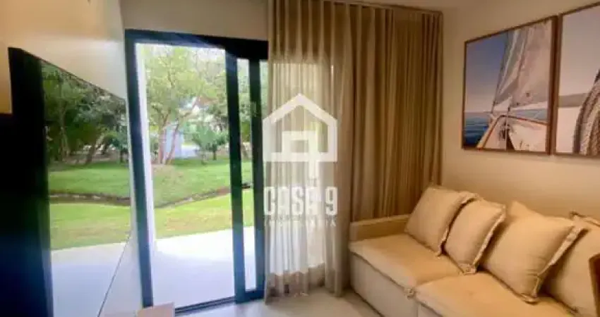 Apartamento térreo mobiliado a venda com 2 quartos no condomínio vila do lago em praia do forte bahia