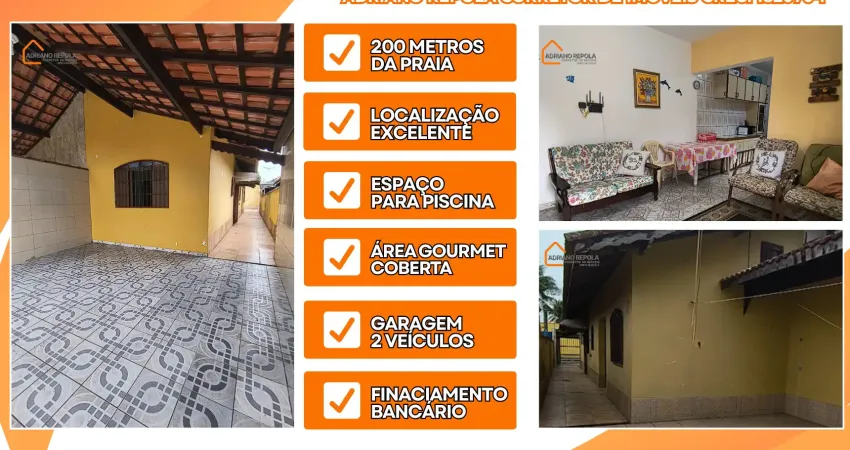Casa lado praia | com espaço para piscina | excelente localização