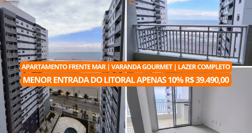 Apartamento frente mar | Menor entrada do litoral apenas 10%