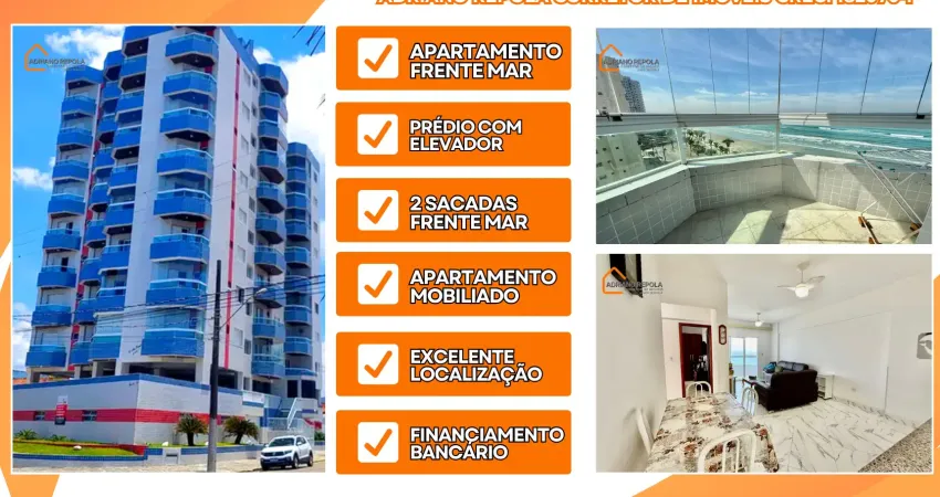 Lindo apartamento frente mar com duas sacadas | oportunidade | barato d+