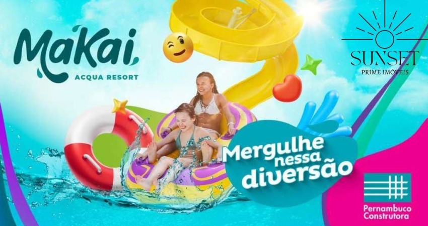 Makai Acqua Resort - Flats e Aptos 2 quartos em MURO ALTO - PORTO DE GALINHAS. Entrega em Junho/26 - OPORTUNIDADE DE INVESTIMENTO COM VALORIZAÇÃO