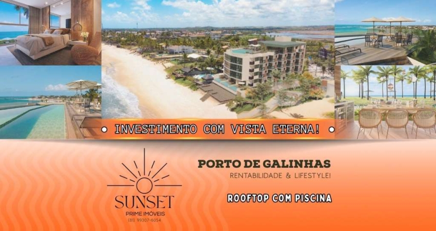 Vila Porto - FLAT COM PISCINA na beira-mar de Porto de Galinhas! NOVO! Pronto pra você desfrutar, investir com alta rentabilidade e valorização