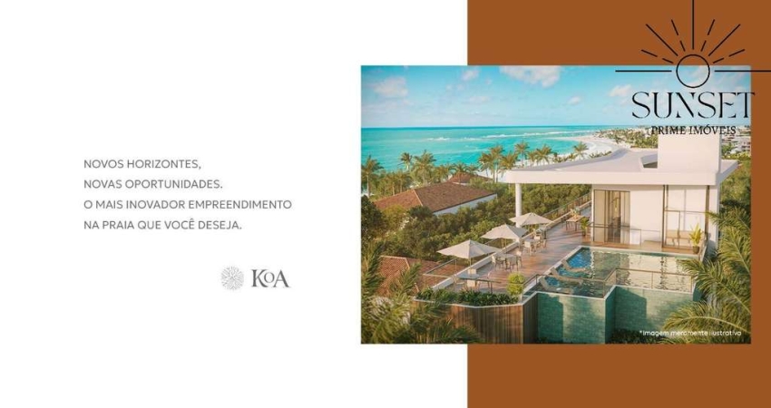 KOA - PORTO DE GALINHAS - FLATS/Studios | 1 quarto e Duplex com 2 quartos. EXCELENTE LANÇAMENTO! GRANDE POTENCIAL DE VALORIZAÇÃO E RENTABILIDADE