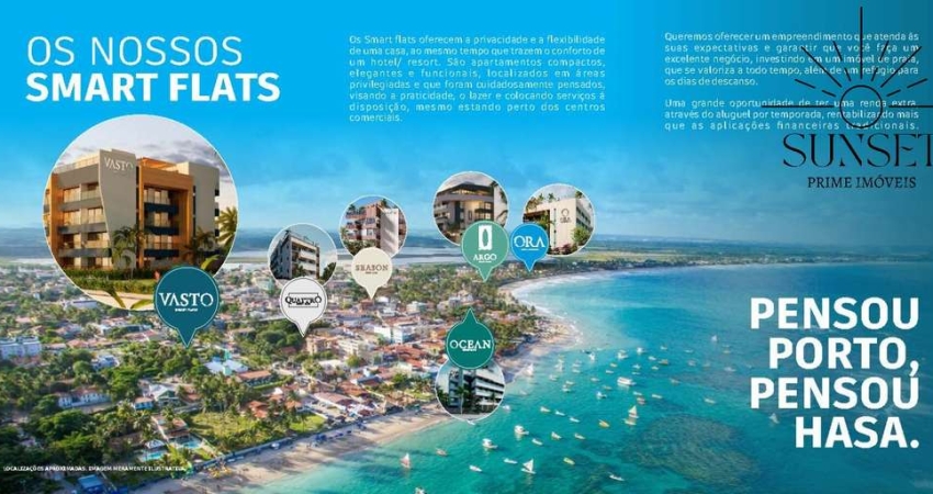 Vasto Smart Flats - Lançamento  em Porto de Galinhas super desejado por investidores - Entrega em Agosto 26. EXCELENTE VALORIZAÇÃO E RENTABILIDADE