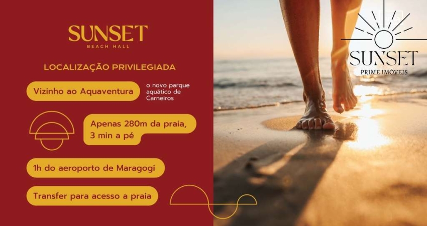 Studios, 1 e 2 quartos e Duplex na Praia dos Carneiros EXCELENTE LANÇAMENTO. VALORIZAÇÃO GARANTIDA!