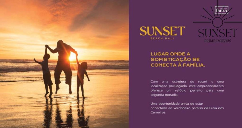 SUNSET BEACH HALL. EXCELENTE LANÇAMENTO pra você LUCRAR na Praia dos Carneiros - Tamandaré  - Studios, 1 e 2 quartos e Duplex. INVESTIMENTO GARANTIDO!