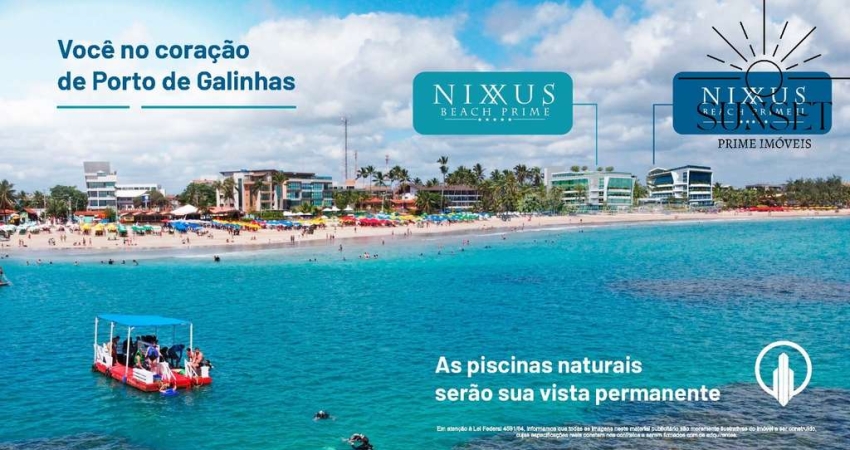 Nixxus Beach Prime II Lançamento em Porto de Galinhas com Apartamentos pé na areia, incluindo duplex com vista lateral para o mar
