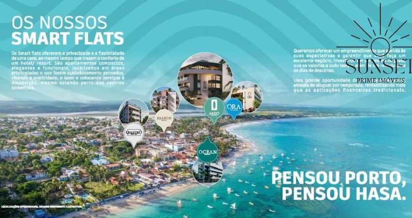 Argo Smart Flats em Porto de Galinhas | Lançamento a 20m do Mar com Hidro Privativa, Rooftop e Rentabilidade de Até 1,5% ao Mês!