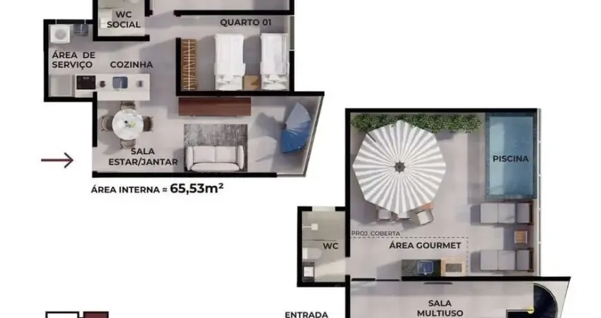 Cobertura duplex à venda em Cabedelo - Paraíba - NOVO e Pronto pra morar