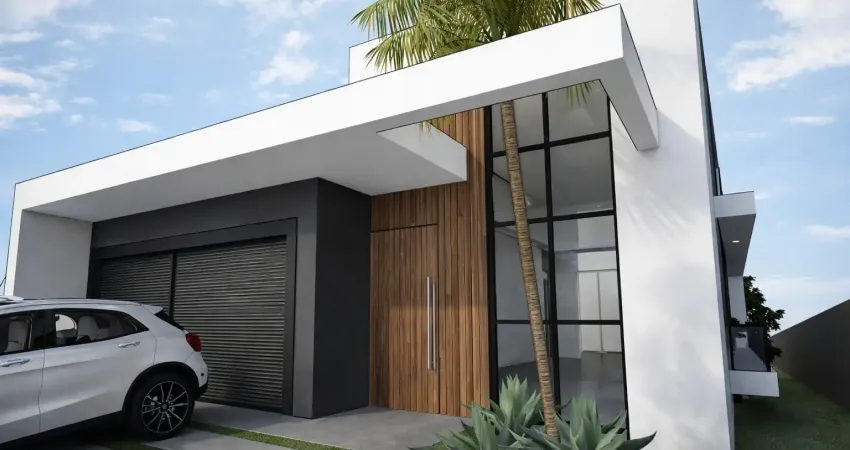 Casa Nova Térrea Contemporânea com Subsolo | 215 m² | Energia Solar | Rua sem Saída