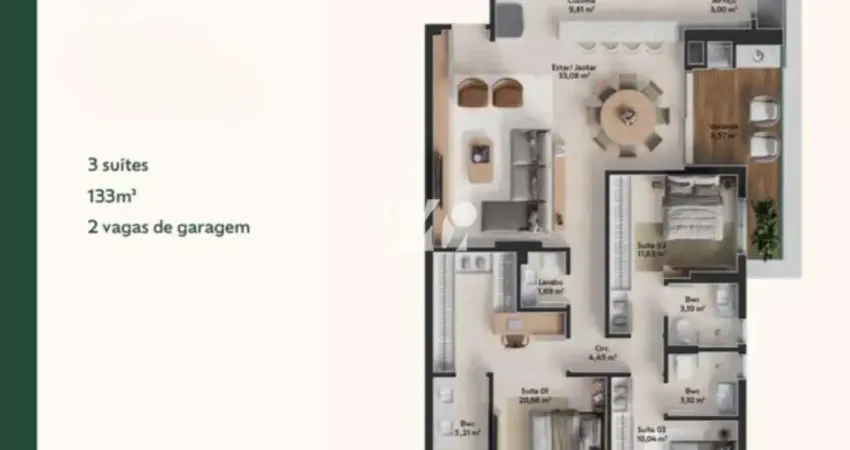 Apartamento com 3 quartos à venda na Rua dos Beija-Flores, 00, Pedra Branca, Palhoça