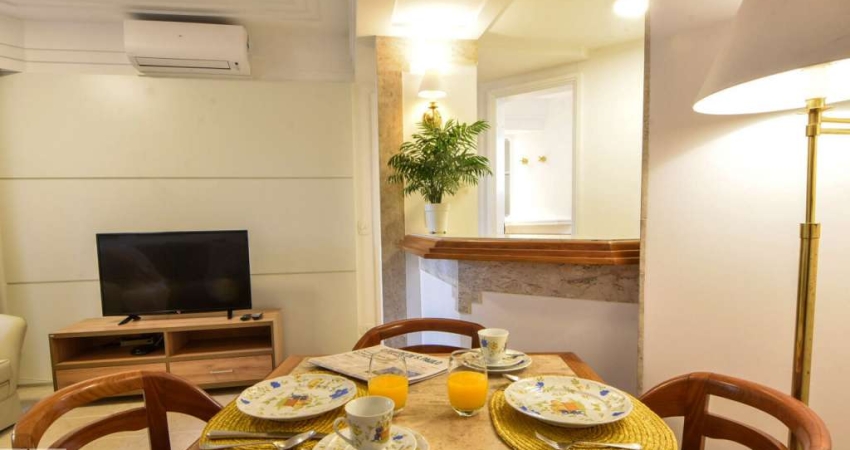 Flat na Brigadeiro Faria Lima com 42 m2 1 dormitório com varanda 1 vaga totalmente mobiliado