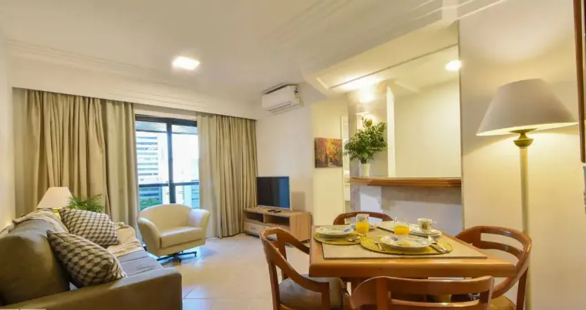 Flat mobiliado varanda Cidade Jardim com 42 m2 1 dormitório 1 vaga esquina c/ Brigadeiro Faria Lima
