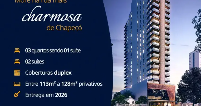 Excelente empreendimento no centro de chapecó, o milano, padrão nostra casa e que entrega em 2026