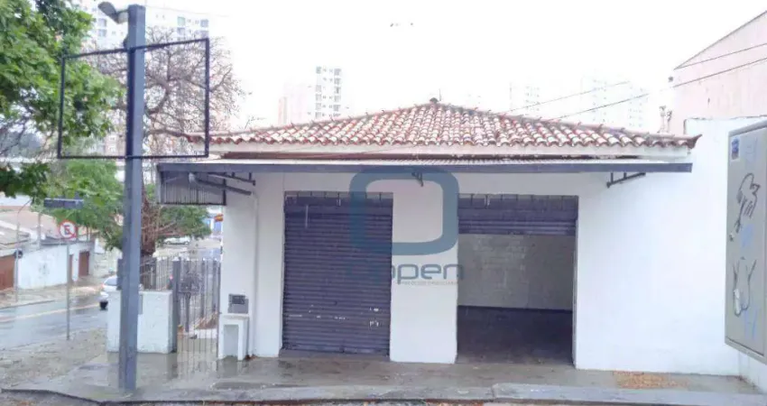 Ponto comercial para alugar, 60 m² por r$ 2.130/mês - vila industrial - campinas/sp