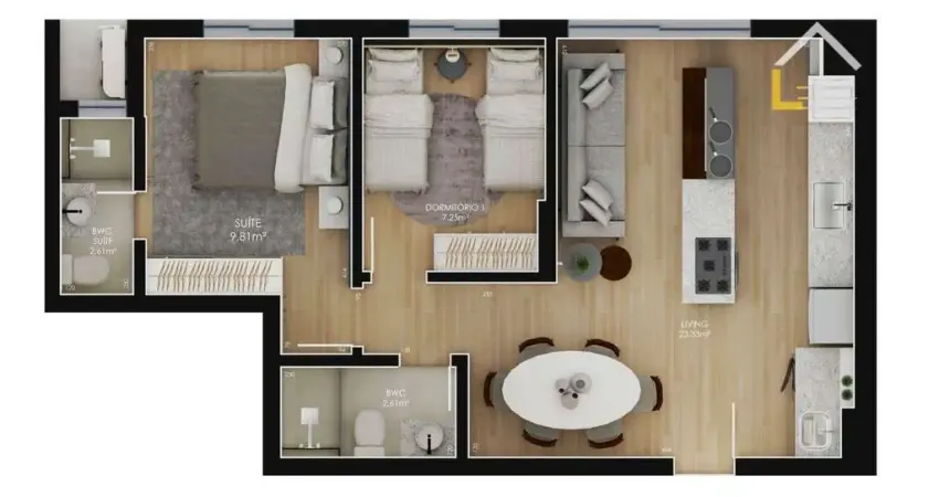 Apartamento com 2 dormitórios à venda, 87 m² por R$ 501.386,57 - Costa e Silva - Joinville/SC