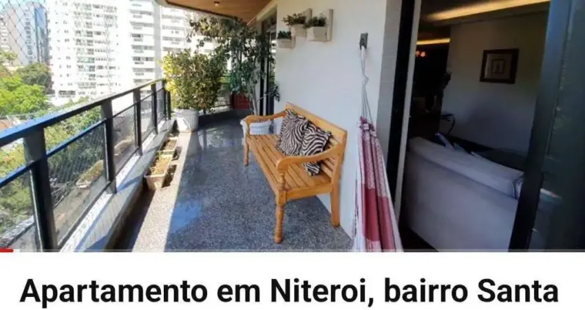 Asset Imóveis vende apartamento com 3  varanda e 3 suítes, 215m², por R$ 1.790.000 - Santa Rosa - Niterói/RJ