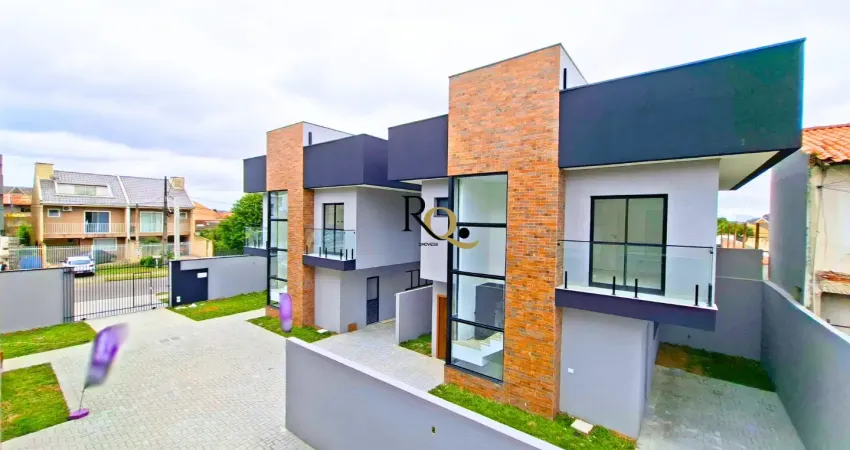 Sobrado novo 109m² 3 quartos 1 suíte com amplo quintal bairro cajuru