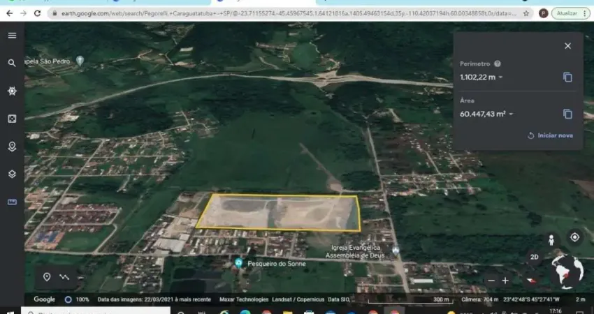 Terreno comercial para alugar no Pegorelli, Caraguatatuba 