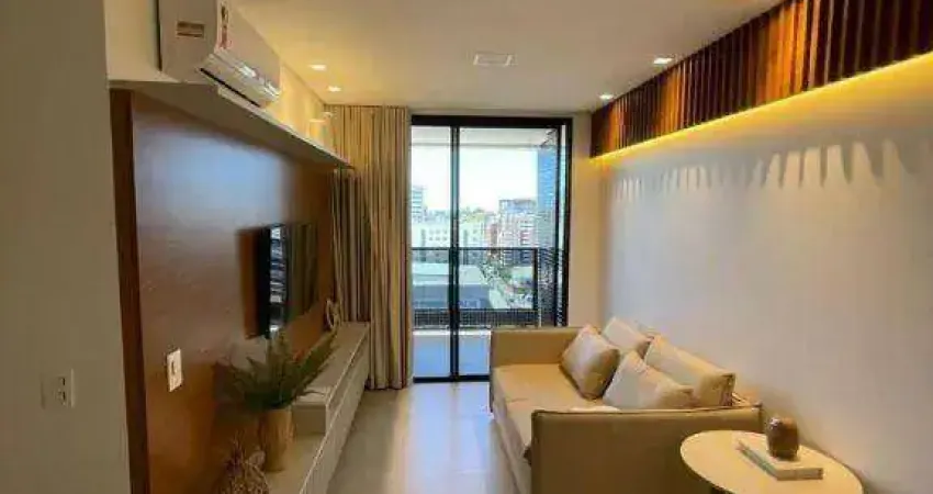 Apartamento com 1 dormitório para alugar, 44 m² por r$ 5.000,00/mês - jatiúca - maceió/al