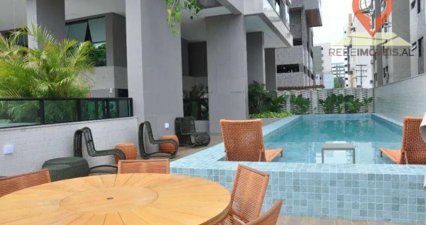 Apartamento com 4 dormitórios à venda, 227 m² por r$ 3.150.000,00 - ponta verde - maceió/al