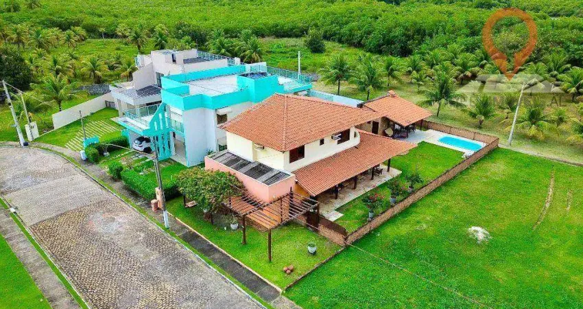 Casa com 4 dormitórios à venda, 250 m² por r$ 1.350.000,00 - corais do sonho verde - paripueira/al