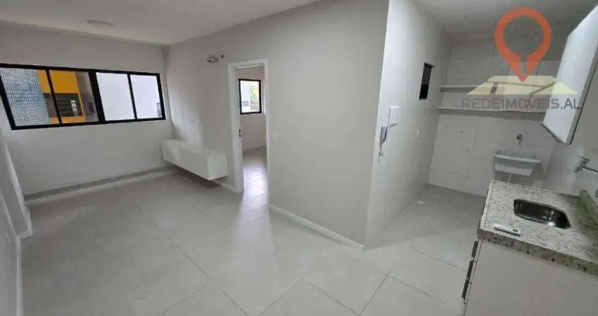 Apartamento com 1 dormitório à venda, 42 m² por r$ 450.000,00 - ponta verde - maceió/al
