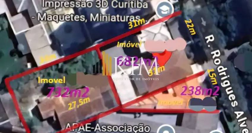 Terreno à venda na Rua Rodrigues Alves, 372, Seminário, Curitiba