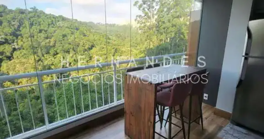 Studio mobiliado no tamboré: 1 quarto, 1 suíte, 2 salas, vista para mata, 50m². venda ou locação em santana de parnaíba-sp.