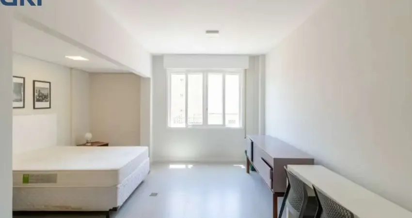 Studio p/ locação, c/ 30 m.au, reformado e mobiliado, banheiro social, sem vaga. vila buarque.