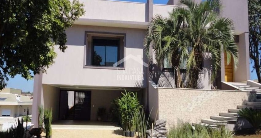 Casa térrea com 3 suítes e piscina em condomínio de alto fechado
