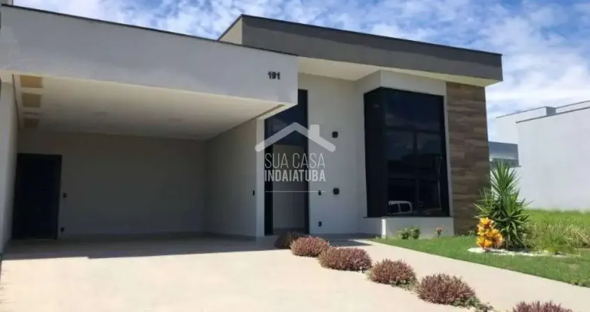 Casa térrea com 3 suítes e piscina no Condomínio Residencial Dona Lucilla - Indaiatuba/SP