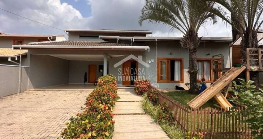 Casa térrea charmosa e aconchegante com 4 suítes no condomínio Vila Inglesa - Indaiatuba/SP