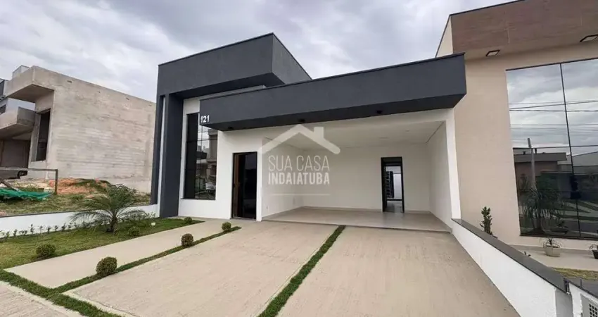 Casa nova com piscina e energia solar em condomínio em indaiatuba