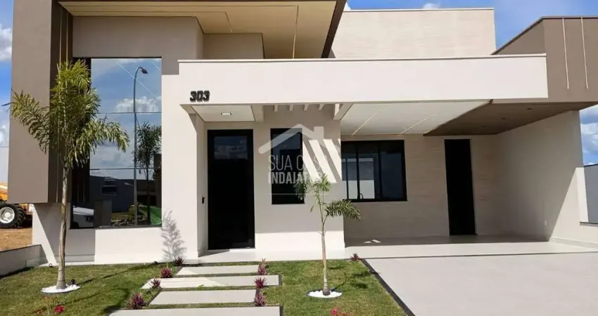 Casa nova em condominio em indaiatuba com 3 suítes, escritório, piscina e planejados