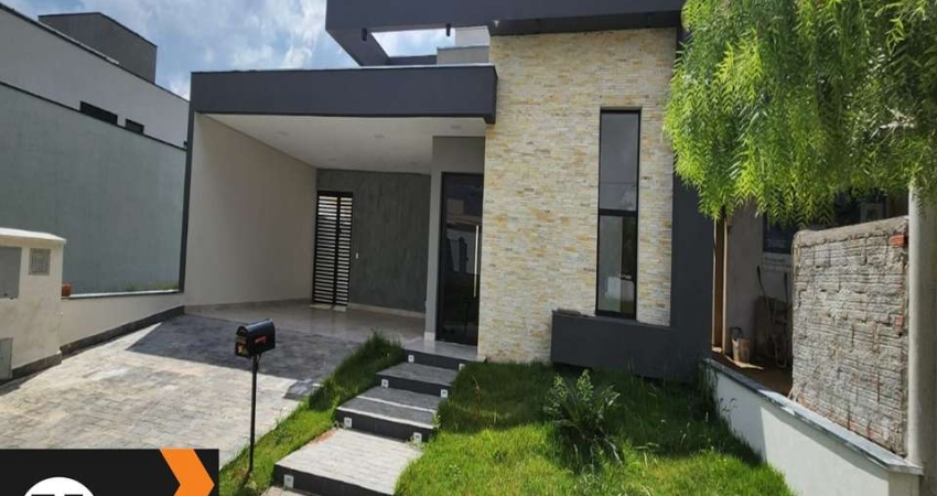 Linda casa a venda no Condomínio Ibiti Reserva em Sorocaba, com 3 suítes sendo uma com closet, cozinha planejada, piscina, lavabo, escritório, 4 vagas