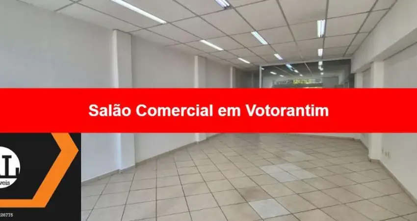 Salão, sala, escritório, depósito com 120 m2 para locação no centro de Votorantim, há 2 quadras da Av 31 de março, próximo ao Campolim Sorocaba