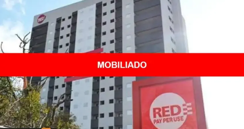 Flat para locação no condomínio red de 44m com ambiente integrado super aconchegante, modernidade em um studio totalmente mobiliado.