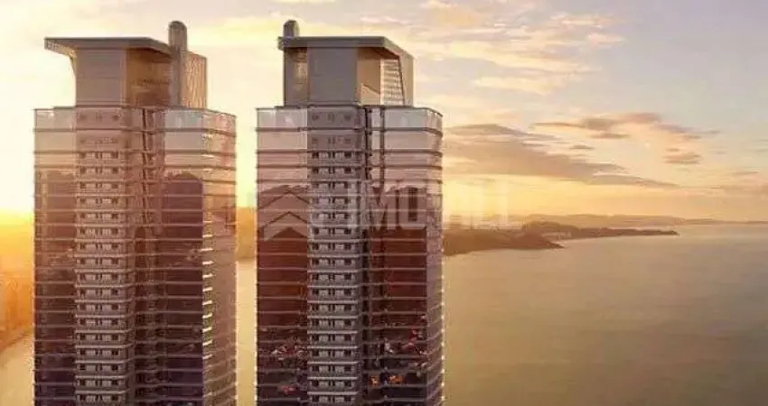 Yachthouse residence club alto padrão com 04 suítes, dependência e linda vista do mar.