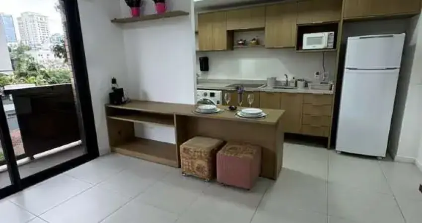 Apartamento de 42 m2 para alugar com 1 suíte, lavabo, churrasqueira e vaga no ba