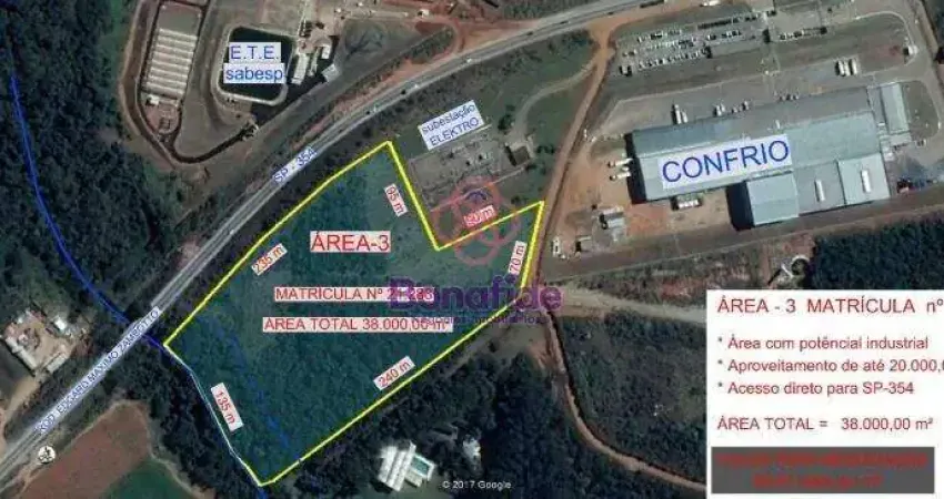 Área à venda, 38000 m² por r$ 3.500.000,00 - estância são paulo - jarinu/sp