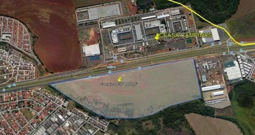 Área à venda, 363644 m² por r$ 200.000.000,00 - jardim santa mônica - campinas/sp