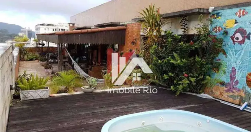 Cobertura com 3 dormitórios à venda, 421 m² por r$ 2.800.000,00 - laranjeiras - rio de janeiro/rj