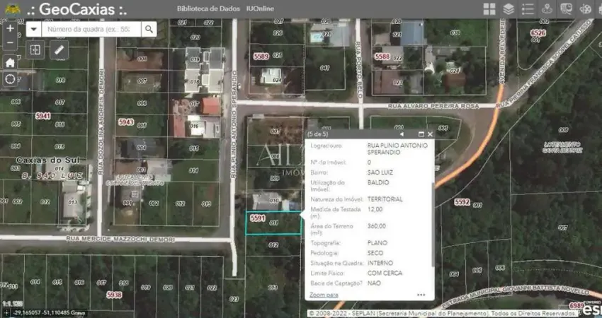 Terreno à venda na Rua Plinio Antonio Sperandio, São Luiz, Caxias do Sul