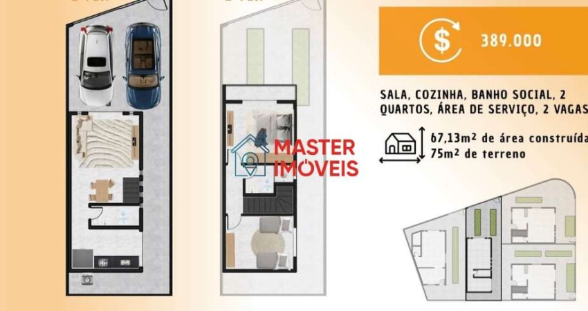 Casa com 2 quartos à venda na Das Flamboyants, Masterville, Sarzedo