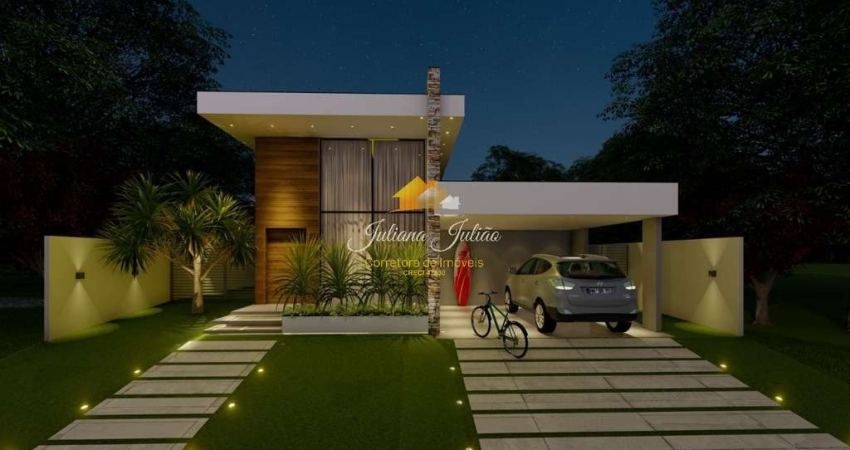 CASA LINEAR EM ALTO PADRÃO COM 3 SUÍTES A VENDA NO CONDOMÍNIO ALPHAVILLE EM RIO DAS OSTRAS RJ