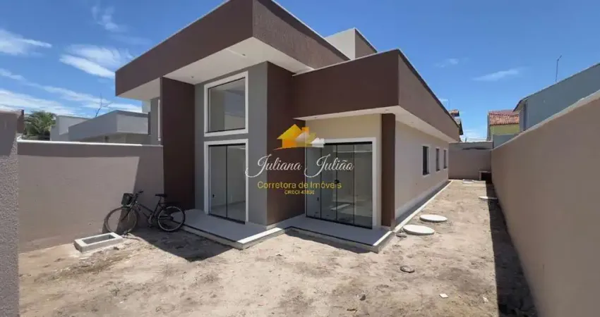 Casa linear, à venda,  com 3 quartos na enseada das gaivotas, rio das ostras, rj